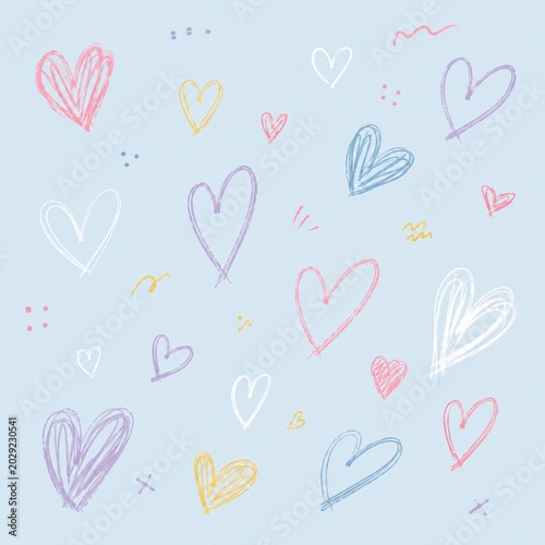 seamless background with hearts