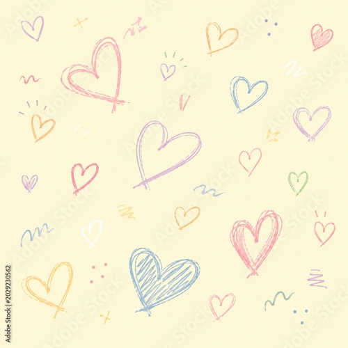 seamless background with hearts