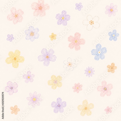 seamless background with flowers