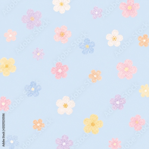 seamless background with flowers