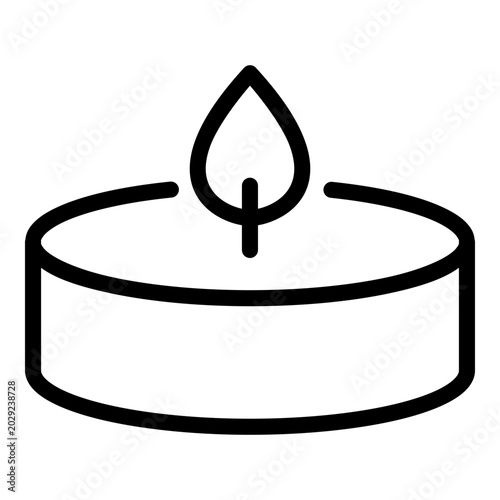 Photography tealight candle icon