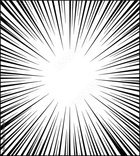 Comic book speed lines vector illustration abstract background explosion burst rays pattern isolated on white backgroundComic book speed lines vector illustration abstract background explosion burst r
