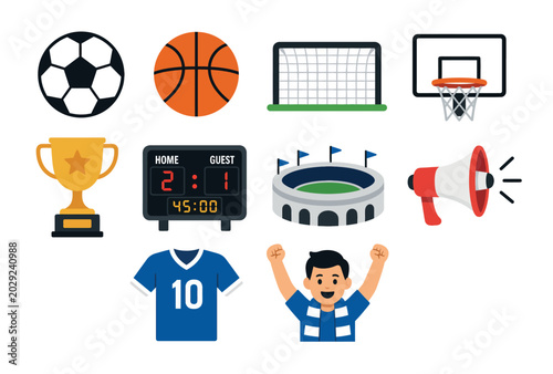 Photos Sports Icons and Equipment Symbols.