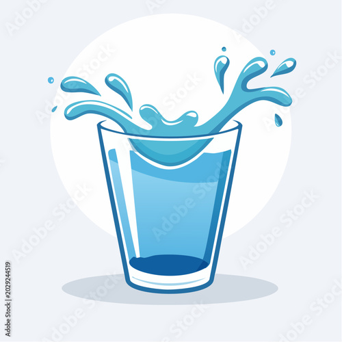 Water Splash in Glass