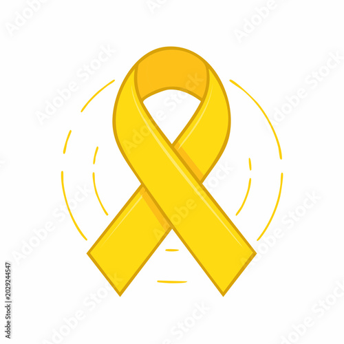 Yellow Awareness Ribbon