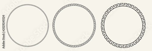 Schilderij op canvas Greek circle frames