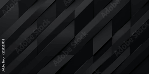 A dynamic abstract pattern of overlapping black geometric shapes. for background, design, interior, wall art, branding, ui, web