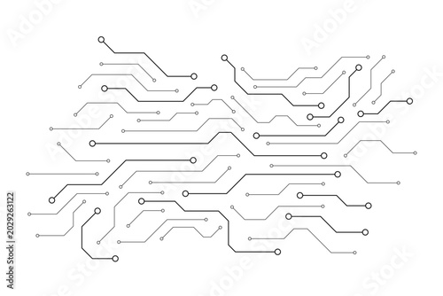 Abstract digital background with technology circuit board texture. Electronic motherboard illustration. Communication and engineering concept. Vector illustration