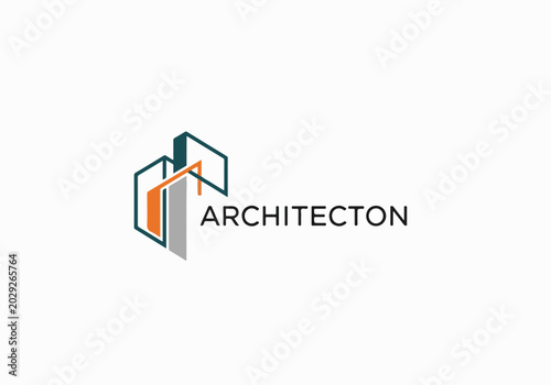 Bold architecture logo with strong visual foundation