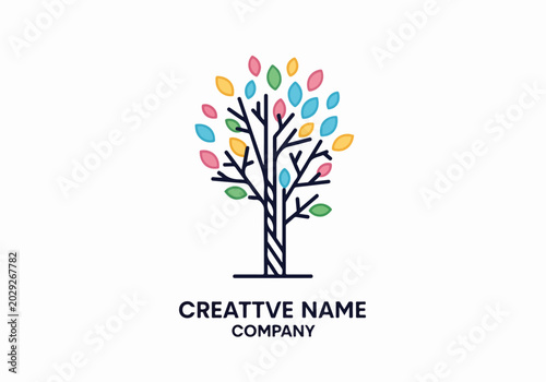 Park Logo balanced visual rhythm inspired by park scenery