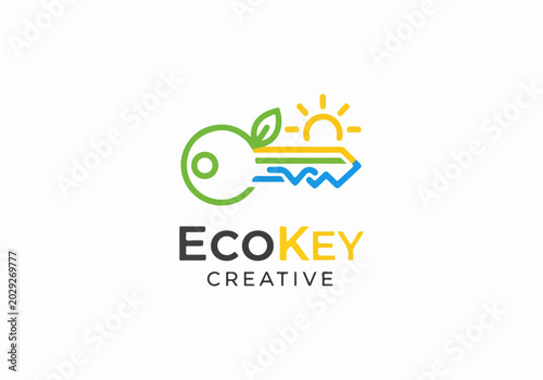 Creative Key Logo Concepts with Artistic Minimal Expression