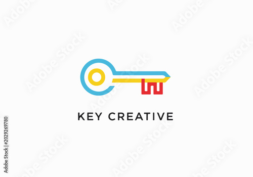 Creative Key Logo Branding with Strong Corporate Presence