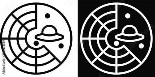 Cuadro en lienzo detect Two-tone version in black and white background