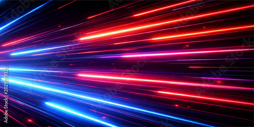 фотографія Motion blur colorful abstract lights background with glowing energy waves and vi