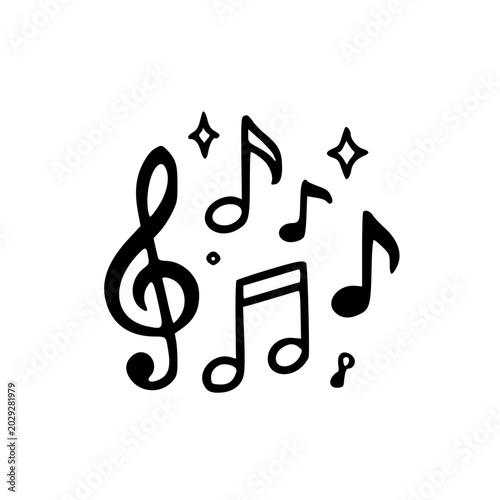 Music Notes Treble Clef Celebration