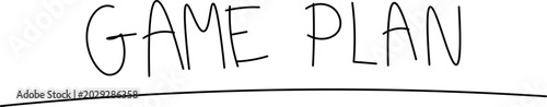 Photos Handwritten text game plan