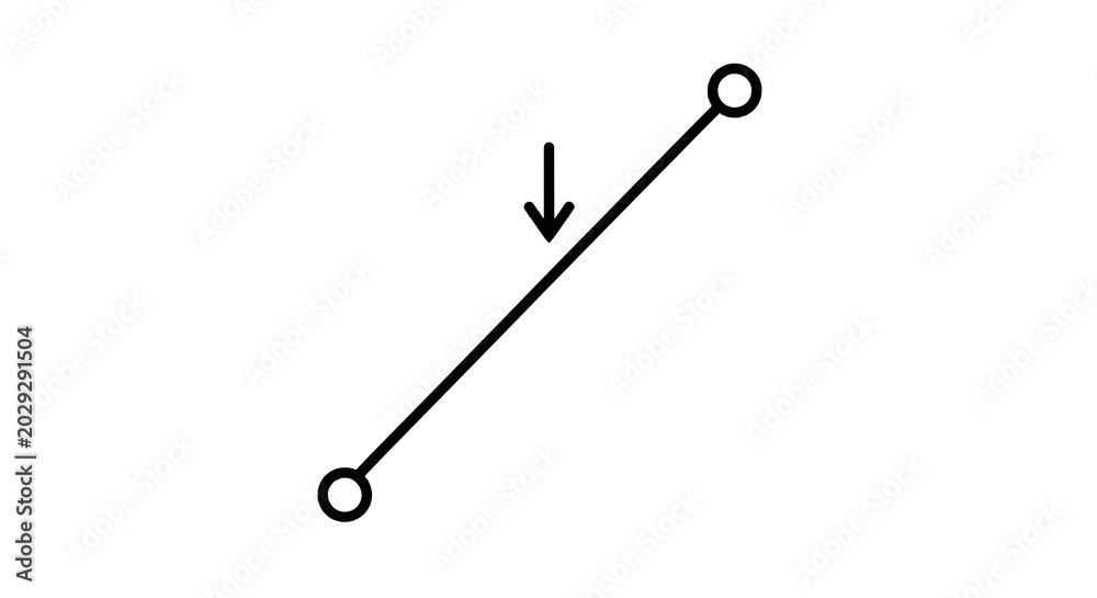 Foto Simple Line with Arrow Pointer Symbol.