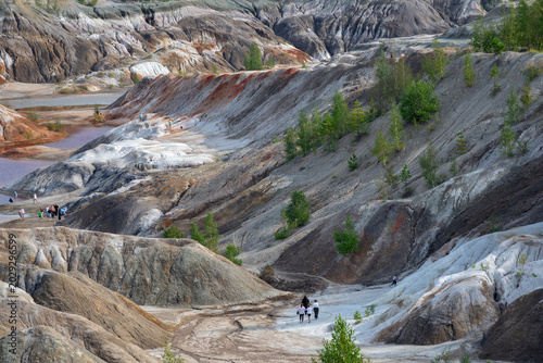 Schilderij op canvas A summer day in the Ural Mars quarry. Sverdlovsk Region, Russia