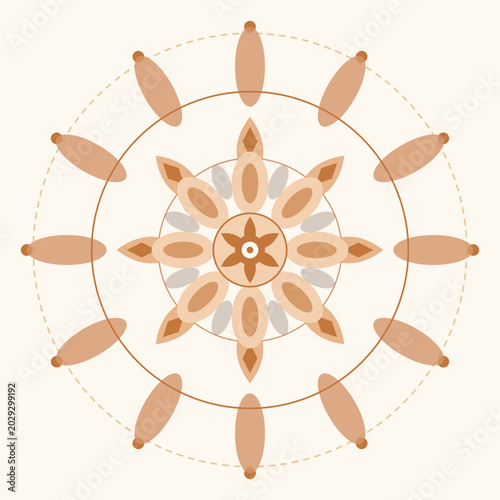 Floral Mandala Geometric Ornamental Vector