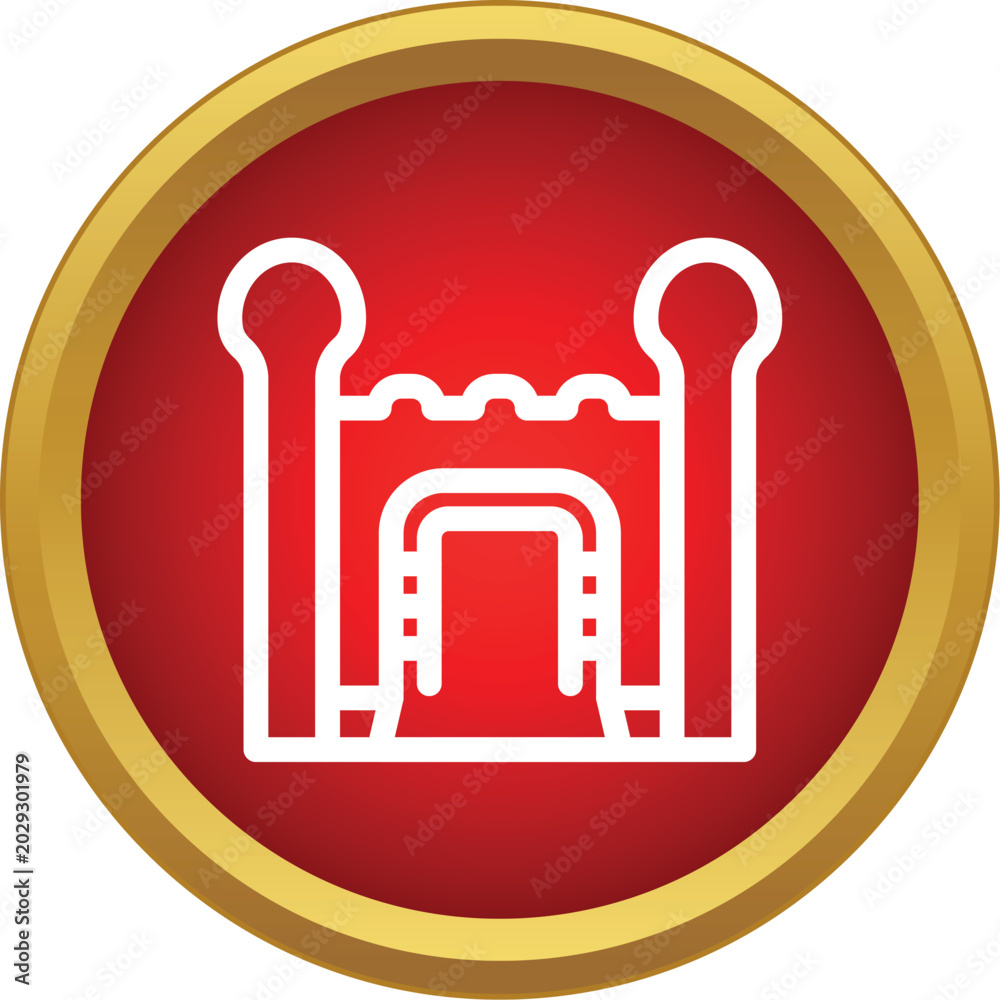 Obraz premium Castle icon representing defense, protection, and historical architecture
