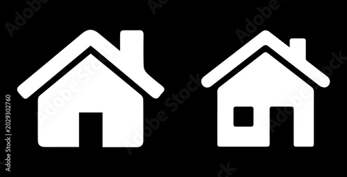 Modern house icon set collection for real estate business homepage navigation vector element featuring minimalist linear residential building property symbols for corporate branding and app user inter