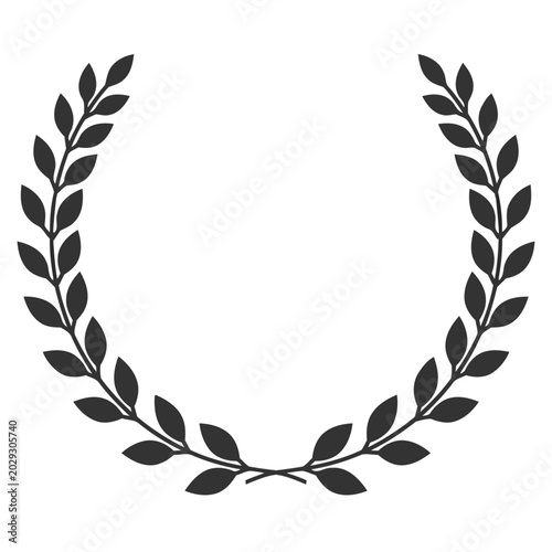 Laurel Wreath Icon Vector Illustration for Award and Achievement