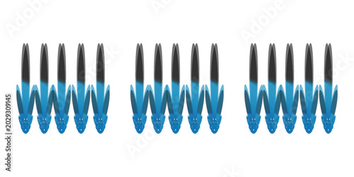 Blue glowing light streaks digital abstract background light effect