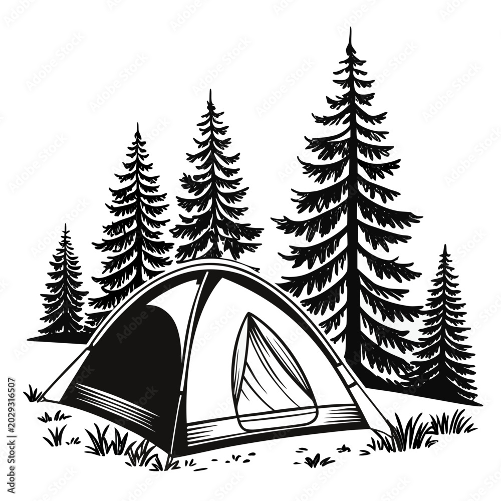 Obraz premium camping in the forest