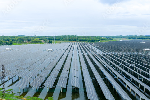 Fishery-Photovoltaic Complementary Solar Panel Array on Water Surface