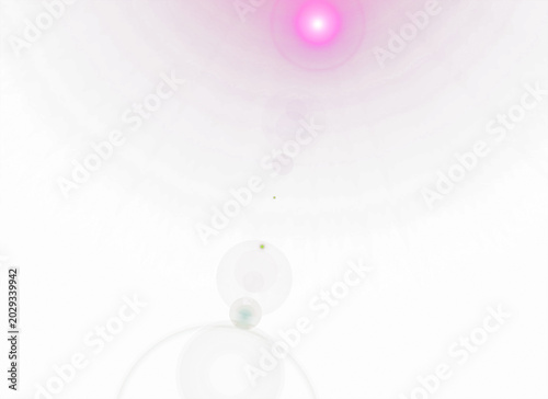Bild auf Leinwand Pink lens flare with circular light elements during a bright daytime exposure is