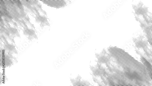 Obraz na płótnie Textured halftone pattern with blank copy space as PNG asset