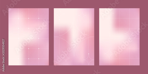 Photography Gradient background with dreamy pink aura and soft pastel tones for y2k poster design