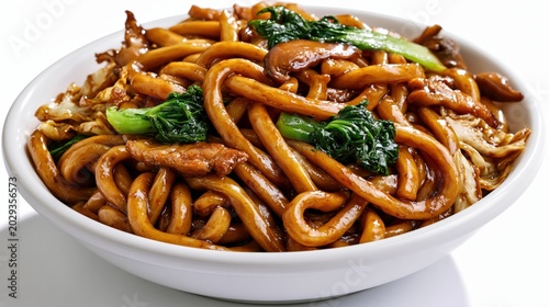 shanghai fried noodles, chinese stir fried wheat noodles