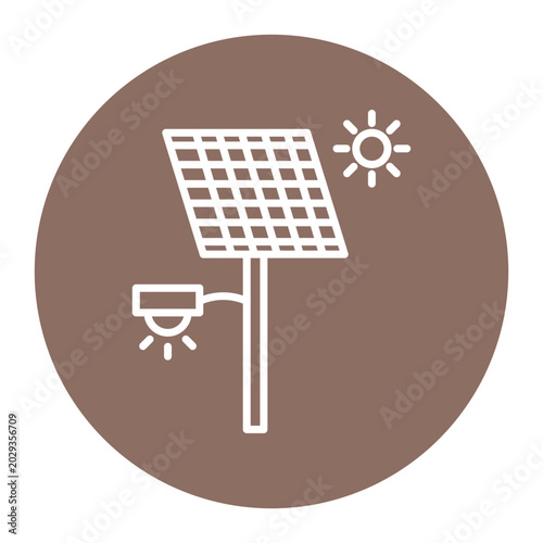 Foto Solar Lamp Vector Icon
