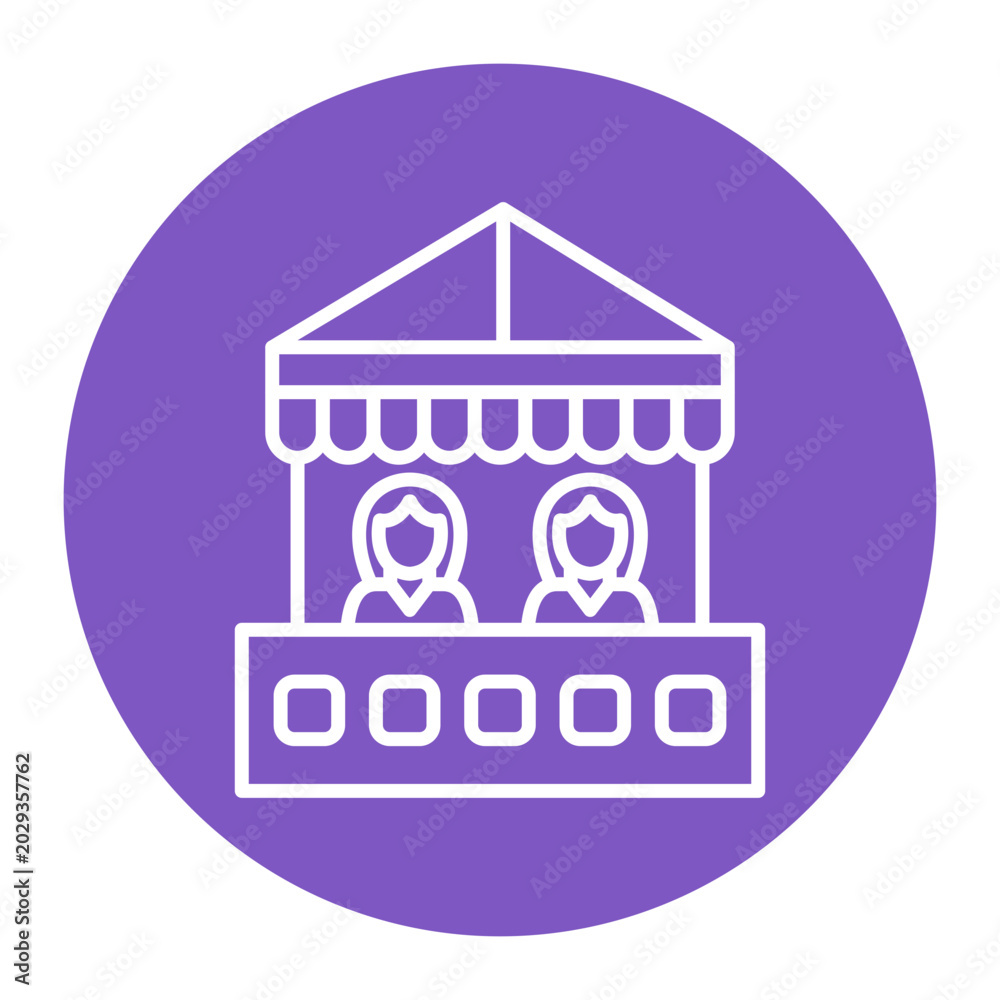 Fototapeta premium Street Vendor Vector Icon