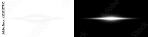 Png shining light flare with Green, white color and horzontal position. Png illustration.