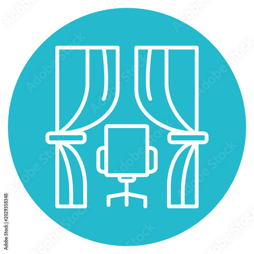Tableau sur toile Banquet Hall Vector Icon