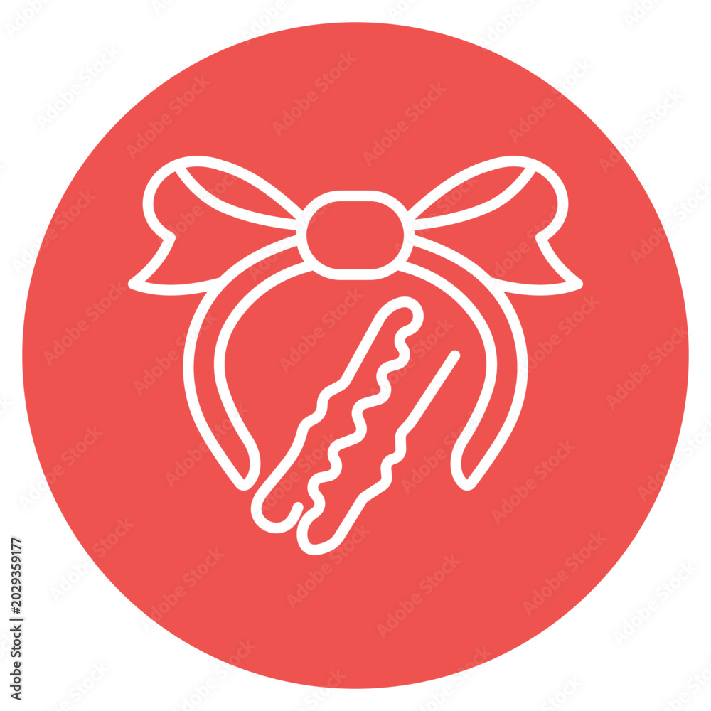 Fototapeta premium Hair Accessories Vector Icon
