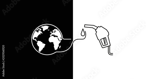 Eco friendly fuel concept with globe.