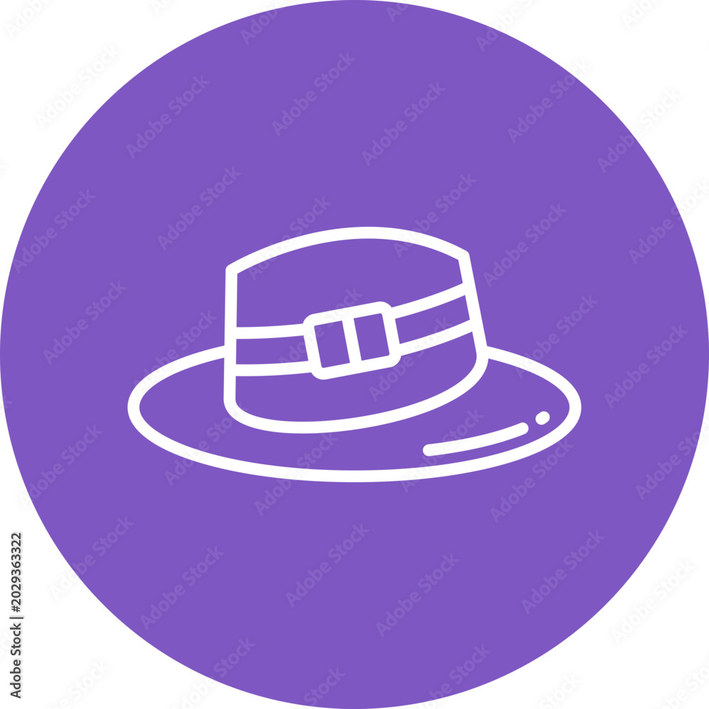 Fototapeta premium Men Hat Vector Icon