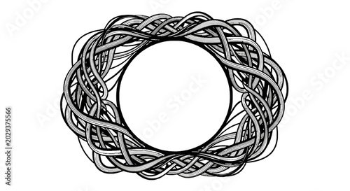 Tableau sur toile Celtic knotwork circular design pattern.