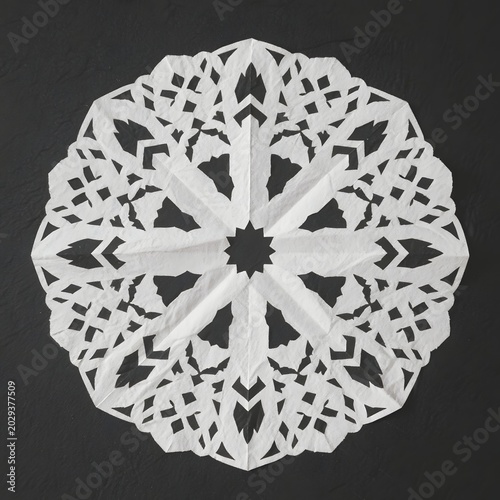 4k high quality Ai generative HD photo realistic background wallpaper texture seamless pattern symmetrical symmetric green painting drawing leaf leaves shape perfect abstract floral lace paper cut