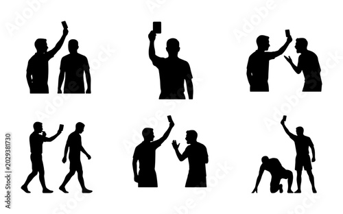 Tableau sur toile Soccer Referee Yellow Red Cards, Fouls, Player Penalties, Sports Game Decisions,