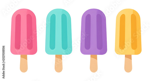Tableau sur toile refreshing, popsicle, icecream, frozen, dessert, sweet, summer, treat, colorful,