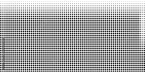 Foto Set of halftone dots gradient pattern texture isolated on white background