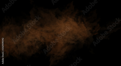 Cinematic Orange Dust Explosion Cloud with Dramatic Smoke Texture Background
