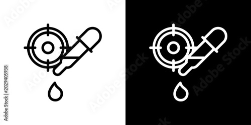 Photos Eyedropper Icon Sheet Black And White