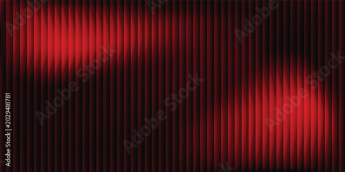 Abstract dark red background with vertical lines and gradient stripes texture. Modern luxury theater curtain style banner for neon stage poster and digital cover design.