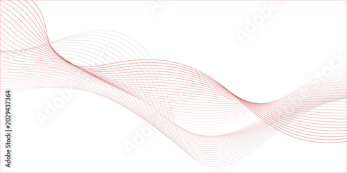 Tableau sur toile abstract red wave background, red wave vector illustration with wavy lines and d