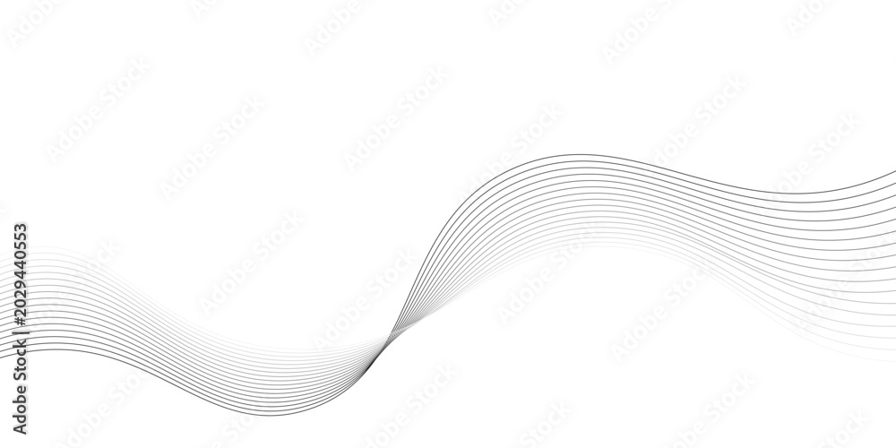 Fototapeta premium White wave lines banner background design, minimal seamless lines wavy pattern in mesh and motion abstract, modern technology background texture or artistic wallpaper backdrop, 